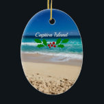 Adorno De Cerámica Navidades en la isla de Captiva, Florida<br><div class="desc">Fotografía de la hermosa isla de Captiva,  Florida,  con Navidades holly</div>