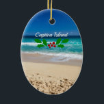 Adorno De Cerámica Navidades en la isla de Captiva, Florida<br><div class="desc">Fotografía de la hermosa isla de Captiva,  Florida,  con Navidades holly</div>