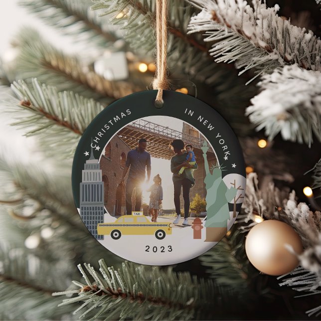Adorno De Cerámica Navidades en New York Keepsake Photo (Subido por el creador)