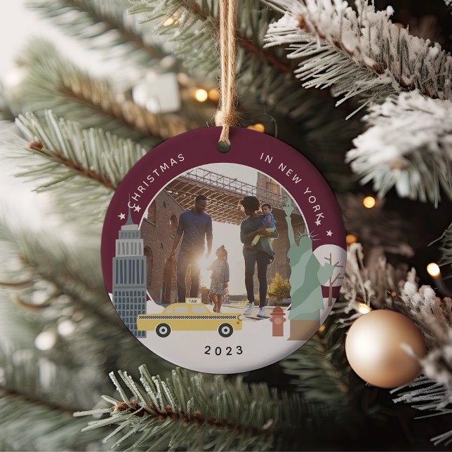 Adorno De Cerámica Navidades en New York Keepsake Photo (Subido por el creador)