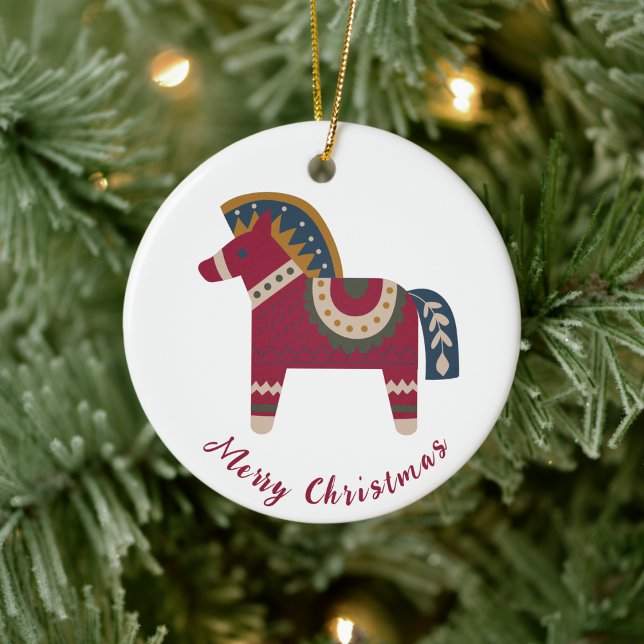 Adorno De Cerámica Navidades escandinavos (Scandinavian folk trendy nordic swedish modern boho winter Christmas art )