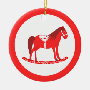 Adorno De Cerámica Navidades escandinavos Personalizado de caballos r