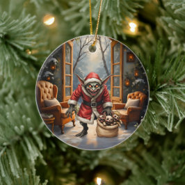 Adorno De Cerámica Navidades espeluznantes Goblin - Santa Mal de la F