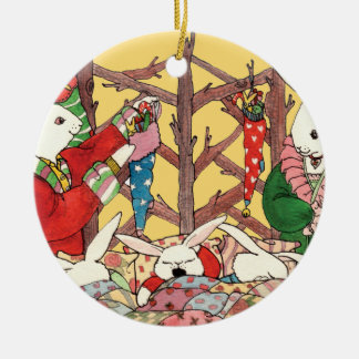 Adorno De Cerámica Navidades Eve Bunnies