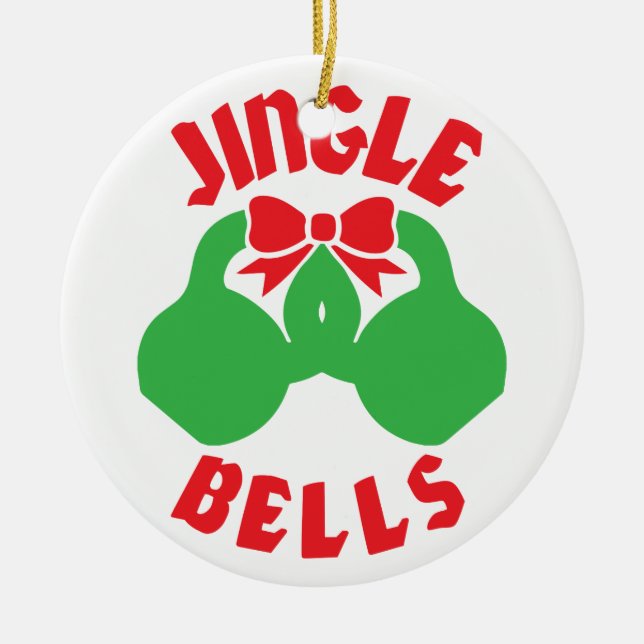 Adorno De Cerámica Navidades explican el jingle "Kettle Bells" (Frente)