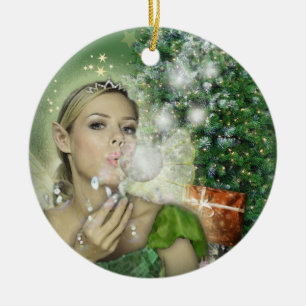 Adorno De Cerámica Navidades Fairy