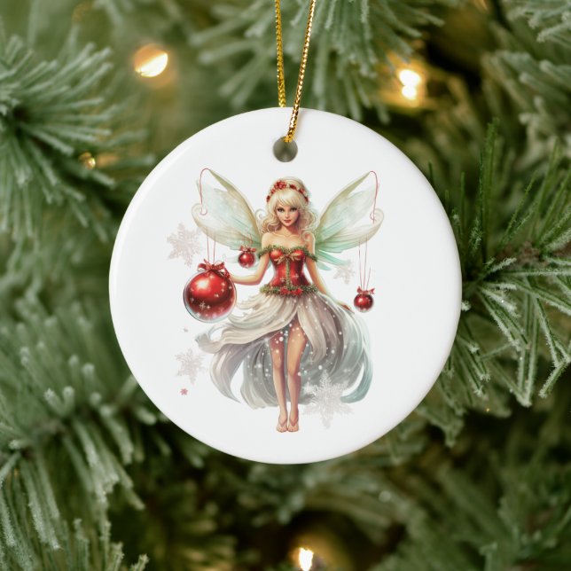Adorno De Cerámica Navidades fairy Ornament (Árbol)