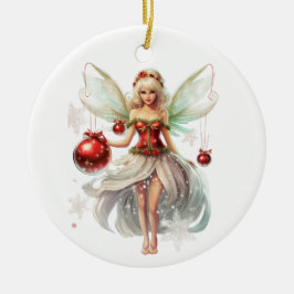 Adorno De Cerámica Navidades fairy Ornament