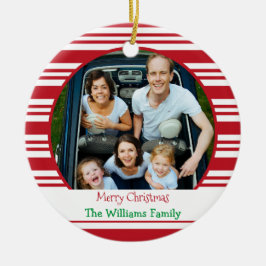 Adorno De Cerámica Navidades Familia 2 Personalizado fotográfico