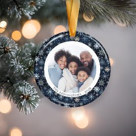 Adorno De Cerámica Navidades familiares de los modernos copos de niev