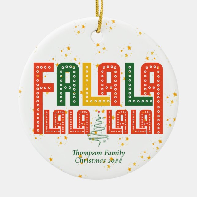 Adorno De Cerámica Navidades familiares Karaoke Church Carols Service (Frente)