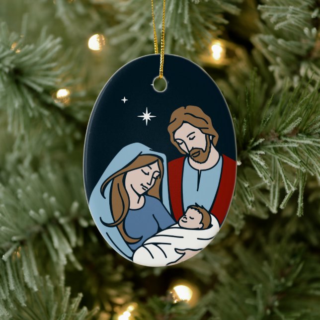 Adorno De Cerámica Navidades familiares personalizados (Árbol)