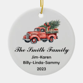 Adorno De Cerámica Navidades familiares personalizados Keepsake