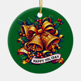 Adorno De Cerámica Navidades Felices Fiestas