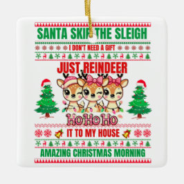 Adorno De Cerámica Navidades Feliz Navidad Por Regalos Renos