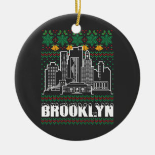 Adorno De Cerámica Navidades feos de Brooklyn New York