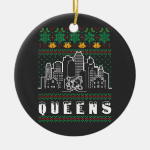 Adorno De Cerámica Navidades feos de Queens New York