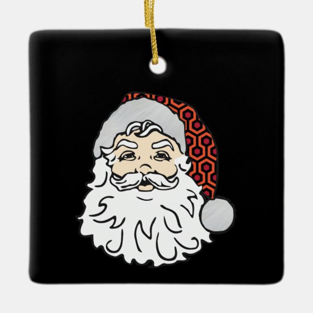 Adorno De Cerámica navidades feos santa claus espeluznante alfombra d (Anverso)