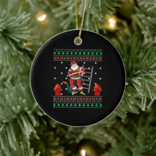 Adorno De Cerámica Navidades feos y bomberos sudan la Navidad Chicas