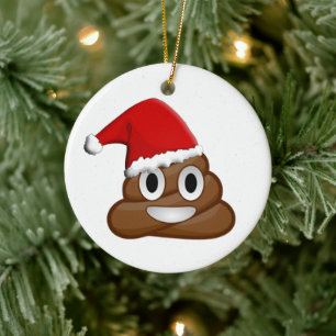 Adorno De Cerámica Navidades festividad poop lindo