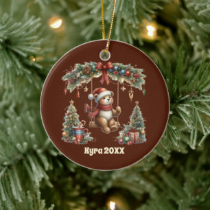 Adorno De Cerámica Navidades festivos añaden el nombre de usuario de