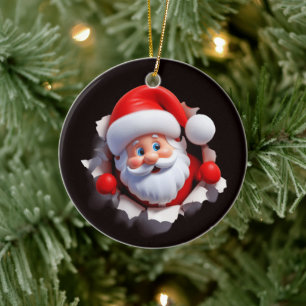 Adorno De Cerámica Navidades festivos añaden mensaje Santa