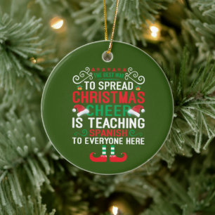Adorno De Cerámica Navidades festivos profesor de español agregar sen
