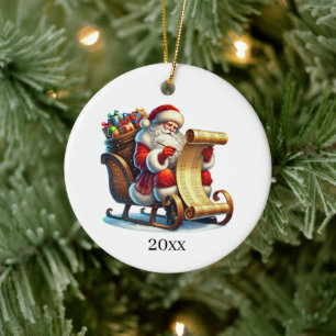 Adorno De Cerámica Navidades festivos Santa Adición año y mensaje