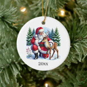 Adorno De Cerámica Navidades festivos Santa Adición año y mensaje