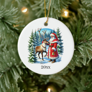 Adorno De Cerámica Navidades festivos Santa Adición año y mensaje