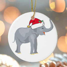 Adorno De Cerámica Navidades Fiesta elefante blanco