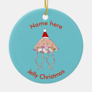 Adorno De Cerámica Navidades fiesta Jellyfish Personalizado Ornament