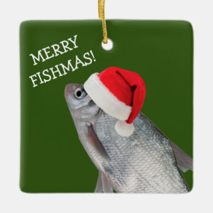 Adorno De Cerámica Navidades Fish