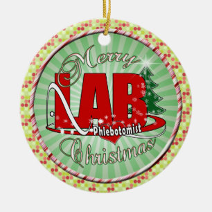 ADORNO DE CERÁMICA NAVIDADES FLEBOTOMISTAS DE LAB