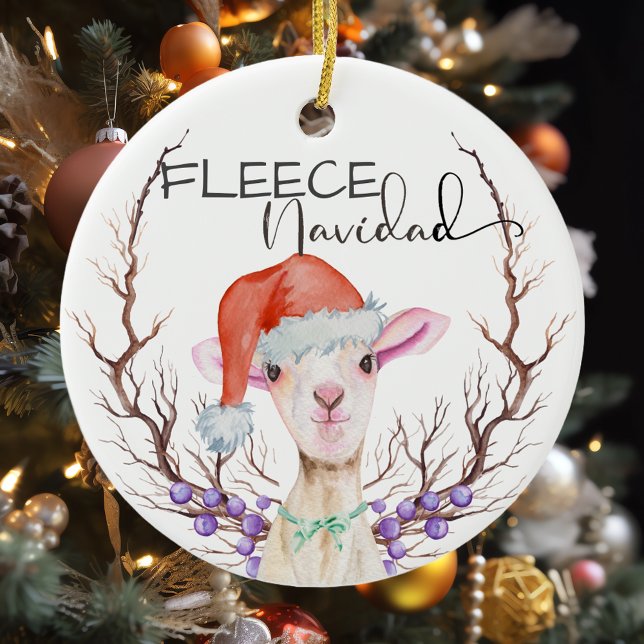 Adorno De Cerámica Navidades Fleece Navidad Cute Lamb (Subido por el creador)