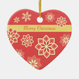 Adorno De Cerámica Navidades Flores y copos de nieve decorativos CC08