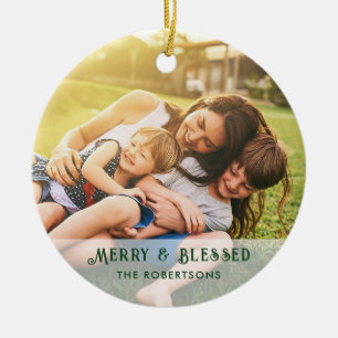 Adorno De Cerámica Navidades Foto de la familia Festividades modernas