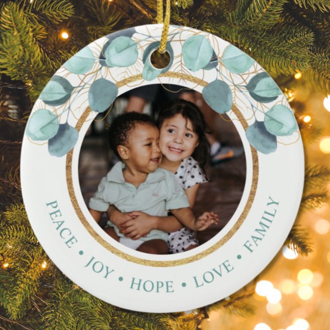 Adorno De Cerámica Navidades Foto familiar Eucalyptus moderno (Subido por el creador)