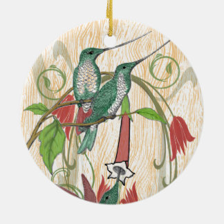 Adorno De Cerámica Navidades Fotografía de familia Viñetas Hummingbir