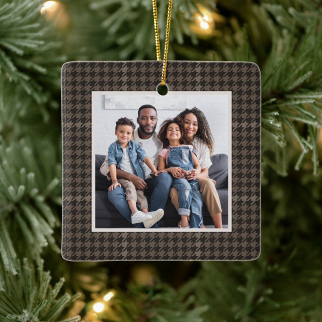 Adorno De Cerámica Navidades fotográficos clásicos neutrales de Hound (Árbol)
