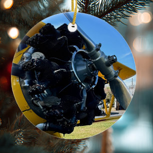 Adorno De Cerámica Navidades fotográficos de aviones de aviación Cer