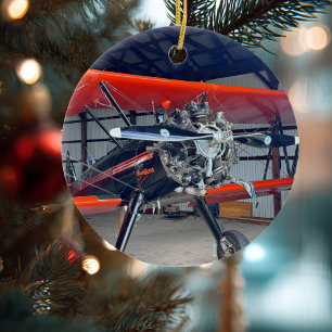 Adorno De Cerámica Navidades fotográficos de aviones de aviación Cer