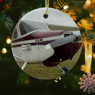 Adorno De Cerámica Navidades fotográficos de aviones de aviación pers