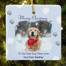 Adorno De Cerámica Navidades fotográficos de la madre del Mascota del