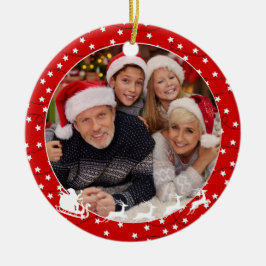 Adorno De Cerámica Navidades fotográficos del patrón de las luces de