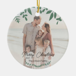 Adorno De Cerámica Navidades fotográficos familiares de destino de va