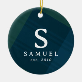 Adorno De Cerámica Navidades fotográficos iniciales clásicos y elegan