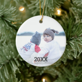 Adorno De Cerámica Navidades fotográficos laterales Silver Snowflake 