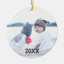 Adorno De Cerámica Navidades fotográficos laterales Silver Snowflake