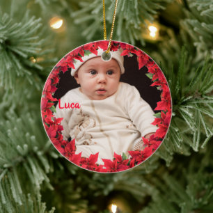 Adorno De Cerámica Navidades fotográficos para niños/ bebés